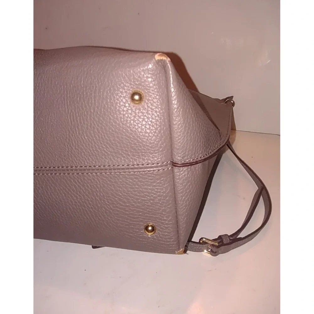 Lauren Ralph Lauren Cross Body Purse Taupe, Inside pocket, Shoulder Strap 18x13 - Picture 8 of 11
